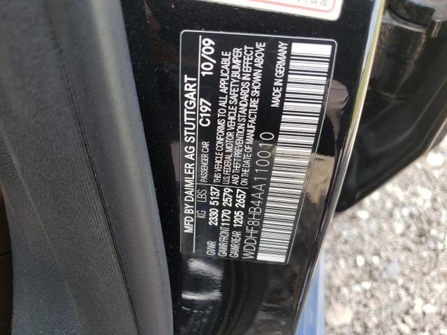 Photo 10 from auction – 2010 MERCEDES-BENZ E 350 4MAT with VIN WDDHF8HB4AA110010