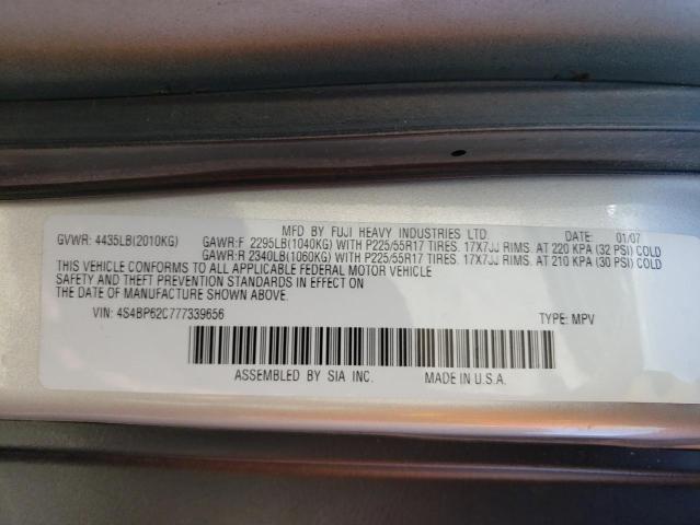 Photo 10 from auction – 2007 SUBARU OUTBACK OU with VIN 4S4BP62C777339656
