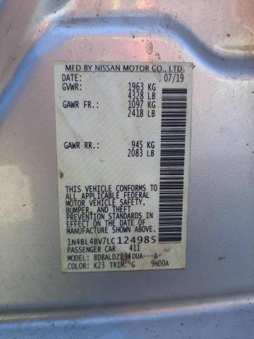 Photo 10 from auction – 2020 NISSAN ALTIMA S with VIN 1N4BL4BV7LC124985