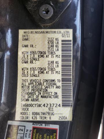 Photo 10 from auction – 2011 NISSAN FRONTIER S with VIN 1N6BD0CT5BC423724