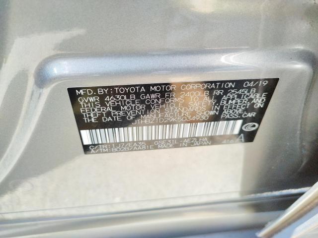 Photo 10 from auction – 2019 LEXUS IS 350 with VIN JTHBZ1D29K5034930