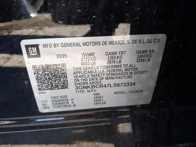 Photo 10 from auction – 2020 CHEVROLET BLAZER 2LT with VIN 3GNKBCR47LS673334