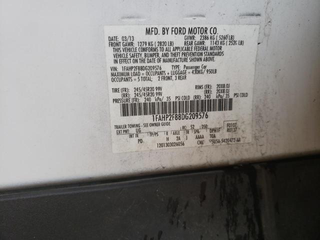 Photo 10 from auction – 2013 FORD TAURUS LIM with VIN 1FAHP2F88DG209576