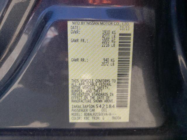 Photo 10 from auction – 2013 NISSAN ALTIMA 2.5 with VIN 1N4AL3AP5DN542184