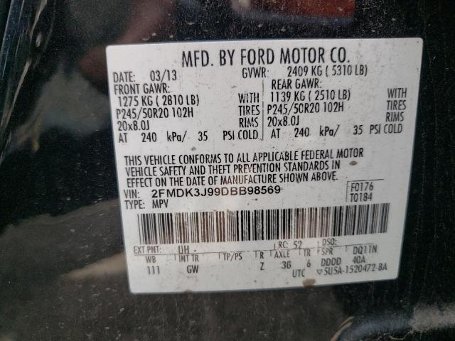 Photo 10 from auction – 2013 FORD EDGE SEL with VIN 2FMDK3J99DBB98569