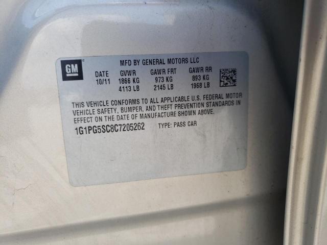 Photo 10 from auction – 2012 CHEVROLET CRUZE LT with VIN 1G1PG5SC8C7205262