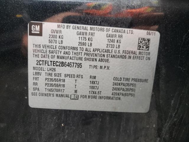 Photo 10 from auction – 2011 GMC TERRAIN SL with VIN 2CTFLTEC2B6467795