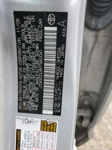 Photo 10 from auction – 2009 TOYOTA PRIUS with VIN JTDKB20U897860041