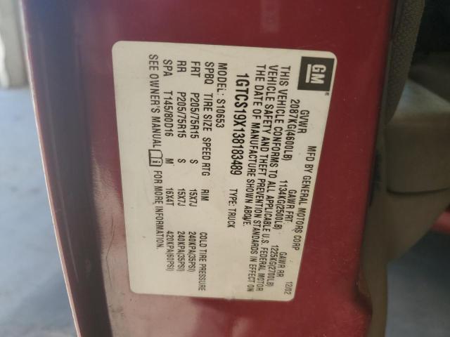 Photo 10 from auction – 2003 GMC SONOMA with VIN 1GTCS19X138183489