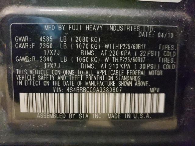 Снимка 10 от търг – 2010 SUBARU OUTBACK 2. с VIN 4S4BRBCC9A3380807