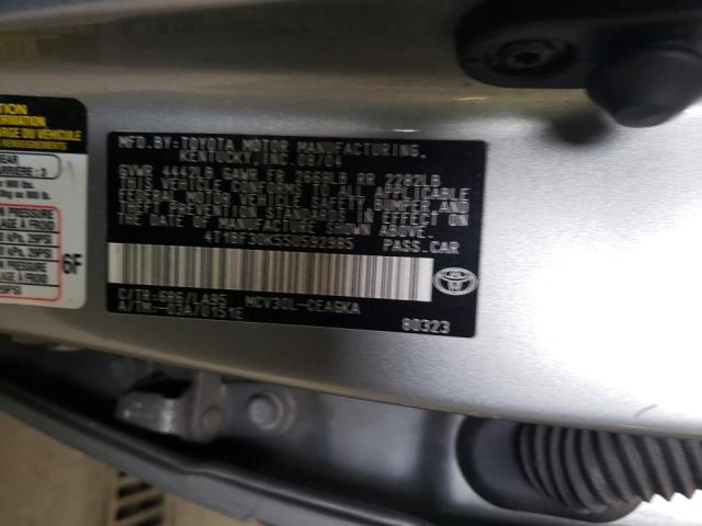 Photo 10 from auction – 2005 TOYOTA CAMRY LE with VIN 4T1BF30K55U592985