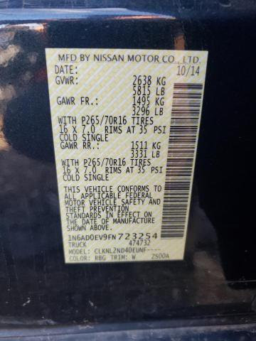 Photo 10 from auction – 2015 NISSAN FRONTIER S with VIN 1N6AD0EV9FN723254
