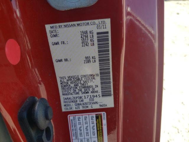 Photo 10 from auction – 2011 NISSAN ALTIMA S with VIN 1N4AL2EP5BC171945