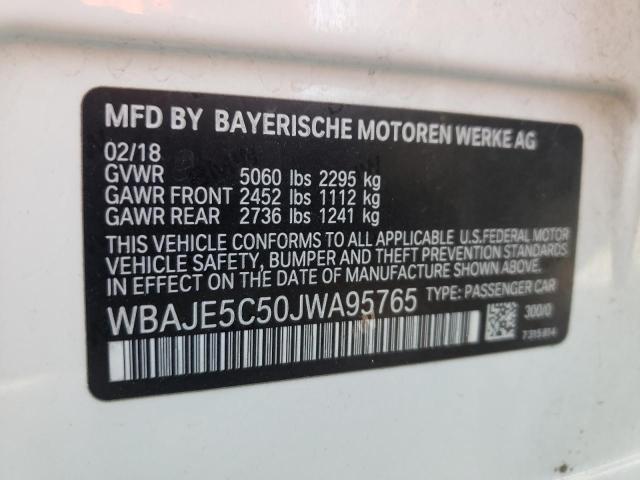 Photo 10 from auction – 2018 BMW 540 I with VIN WBAJE5C50JWA95765