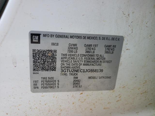 Photo 10 from auction – 2018 GMC SIERRA K15 with VIN 3GTU2NEC1JG558139