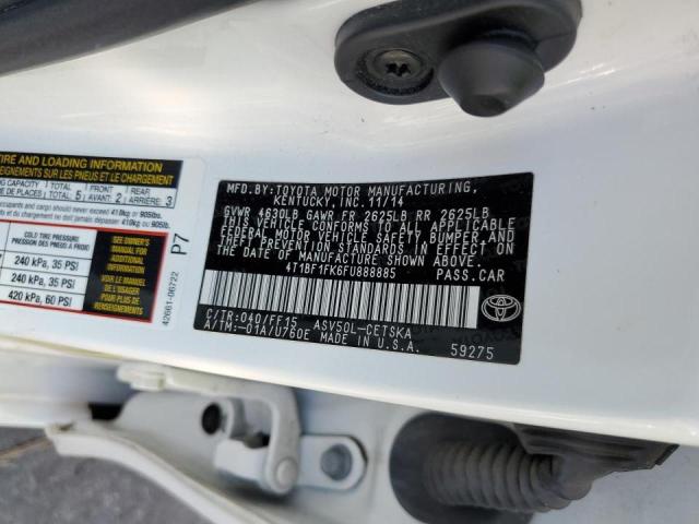 Photo 10 from auction – 2015 TOYOTA CAMRY LE with VIN 4T1BF1FK6FU888885
