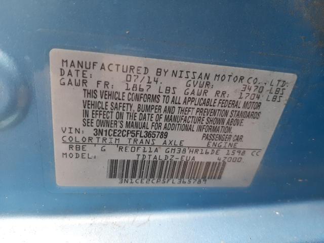 Photo 10 from auction – 2015 NISSAN VERSA NOTE with VIN 3N1CE2CP5FL365789