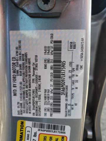 Photo 10 from auction – 2020 FORD FUSION TIT with VIN 3FA6P0D97LR175905