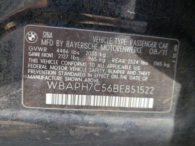 Photo 10 from auction – 2011 BMW 328 I with VIN WBAPH7C56BE851522