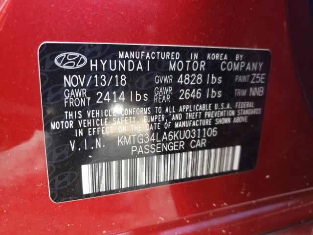 Photo 10 from auction – 2019 GENESIS G70 ELITE with VIN KMTG34LA6KU031106