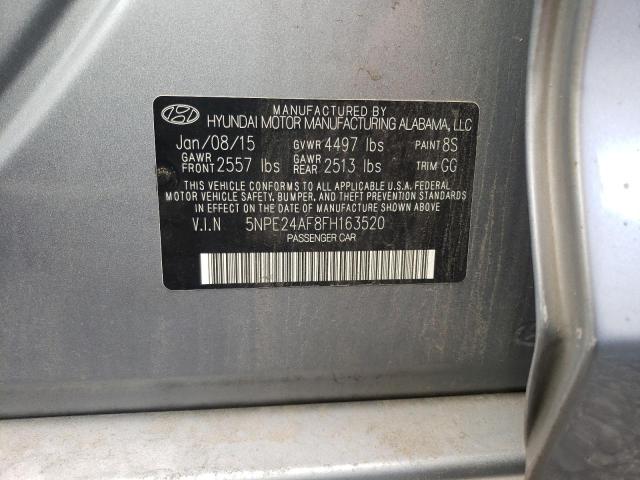 Photo 10 from auction – 2015 HYUNDAI SONATA SE with VIN 5NPE24AF8FH163520