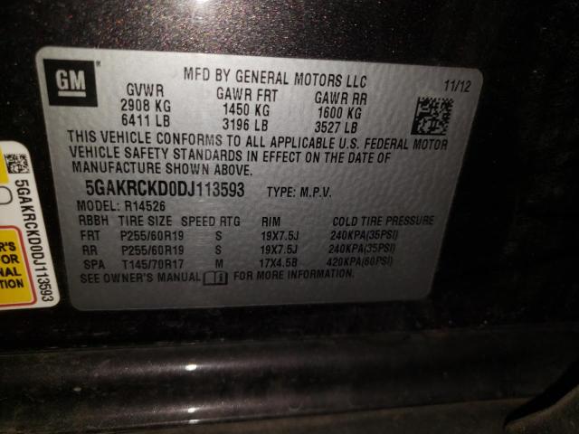 Foto 10 de la subasta – 2013 BUICK ENCLAVE con VIN 5GAKRCKD0DJ113593