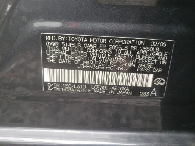 Photo 10 from auction – 2005 LEXUS LS 430 with VIN JTHBN36F855014907