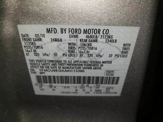 Photo 10 from auction – 2010 FORD ESCAPE LIM with VIN 1FMCU9EGXAKC13390