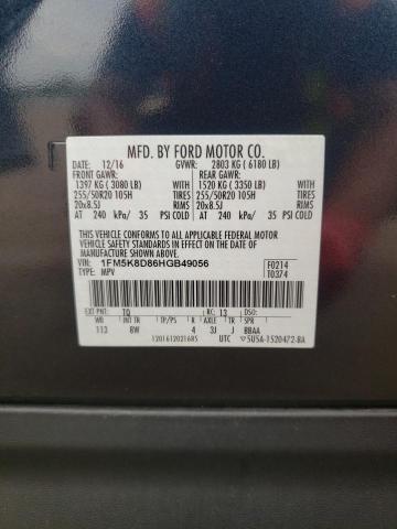Photo 10 from auction – 2017 FORD EXPLORER X with VIN 1FM5K8D86HGB49056