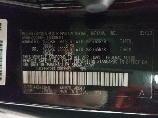 Photo 10 from auction – 2020 TOYOTA HIGHLANDER with VIN 5TDHBRCH0LS003582