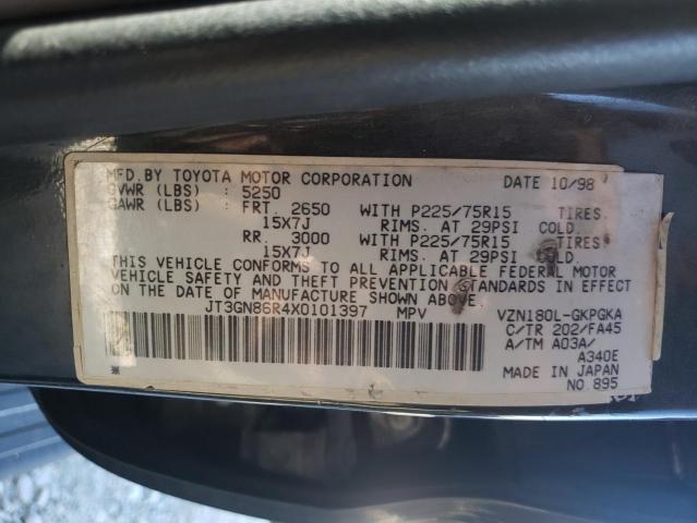 Photo 10 from auction – 1999 TOYOTA 4RUNNER SR with VIN JT3GN86R4X0101397