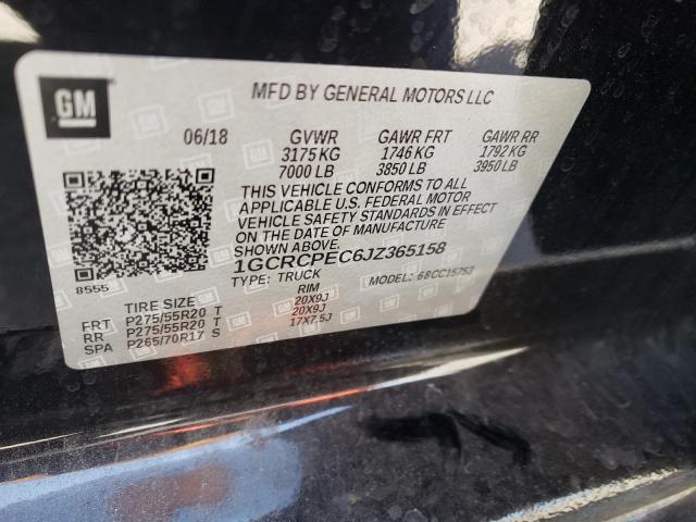 Photo 10 from auction – 2018 CHEVROLET SILVERADO with VIN 1GCRCPEC6JZ365158