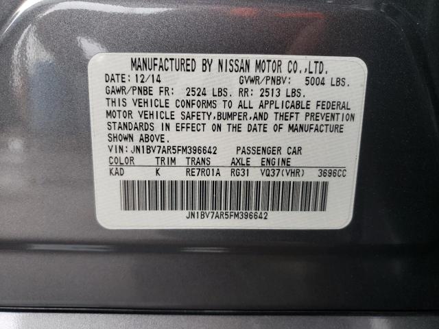 Photo 10 from auction – 2015 INFINITI Q50 BASE with VIN JN1BV7AR5FM396642