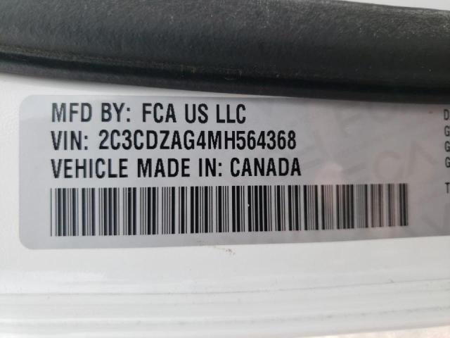 Photo 10 from auction – 2021 DODGE CHALLENGER with VIN 2C3CDZAG4MH564368