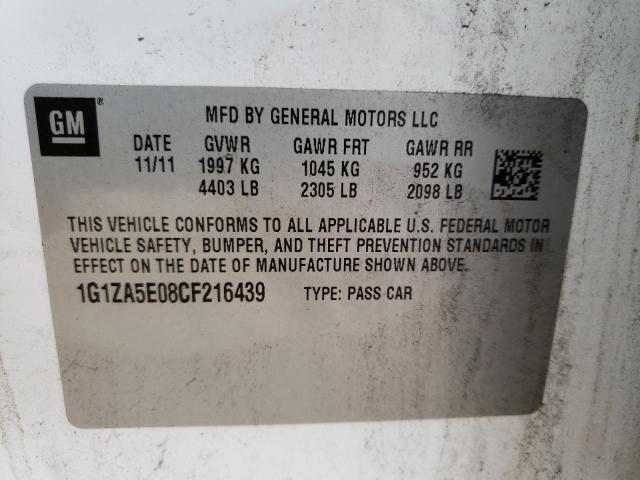 Photo 10 from auction – 2012 CHEVROLET MALIBU LS with VIN 1G1ZA5E08CF216439