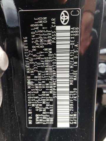 Photo 10 from auction – 2022 TOYOTA COROLLA SE with VIN 5YFP4MCE3NP120325
