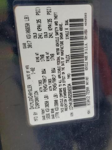 Photo 10 from auction – 2002 DODGE RAM 1500 with VIN 1D7HA18N52S602234