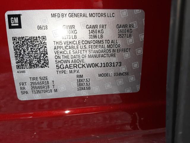 Photo 10 from auction – 2019 BUICK ENCLAVE PR with VIN 5GAERCKW0KJ103173