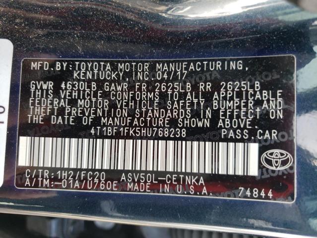 Photo 10 from auction – 2017 TOYOTA CAMRY LE with VIN 4T1BF1FK5HU768238