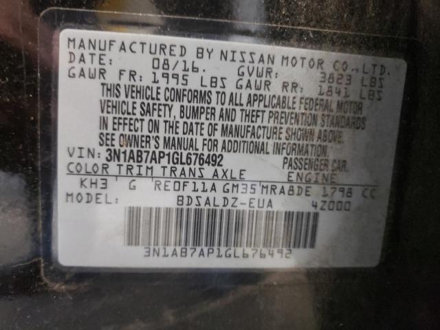 صورة رقم 10 من المزاد - 2016 NISSAN SENTRA S مع VIN 3N1AB7AP1GL676492