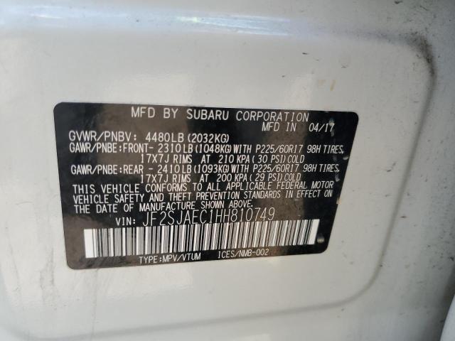 Photo 10 from auction – 2017 SUBARU FORESTER 2 with VIN JF2SJAEC1HH810749