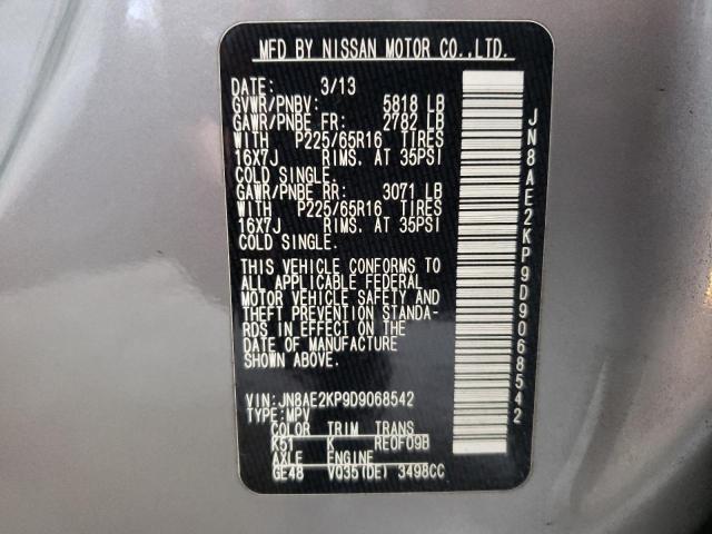 Photo 10 from auction – 2013 NISSAN QUEST S with VIN JN8AE2KP9D9068542