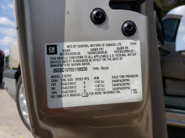 Photo 10 from auction – 2005 CHEVROLET SILVERADO with VIN 2GCEC19T651188230