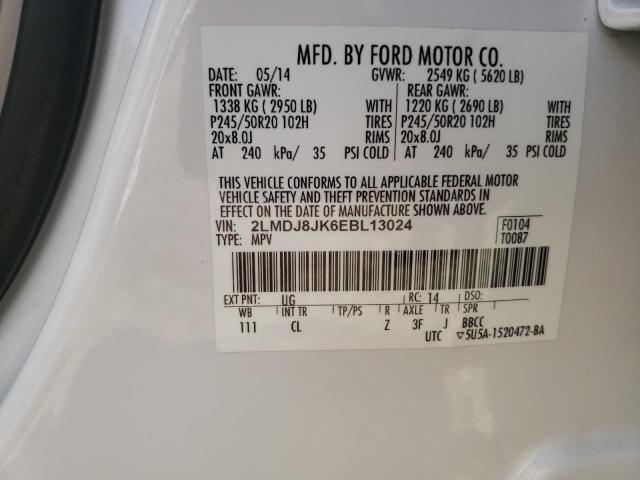 Photo 10 from auction – 2014 LINCOLN MKX with VIN 2LMDJ8JK6EBL13024