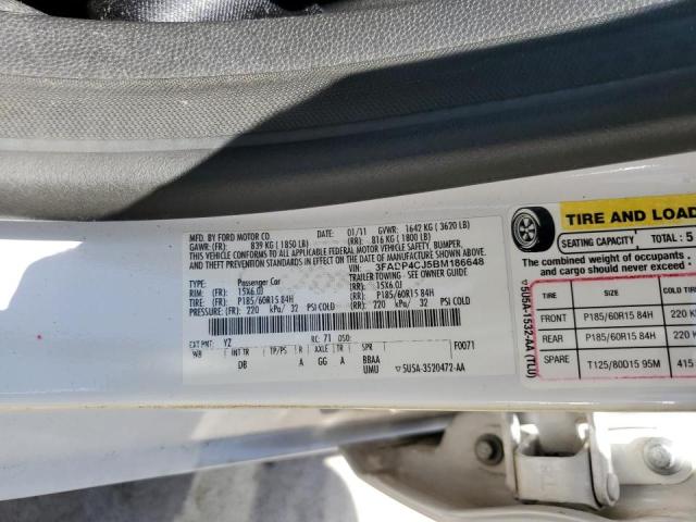 Photo 10 from auction – 2011 FORD FIESTA SEL with VIN 3FADP4CJ5BM186648