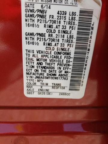 Photo 10 from auction – 2014 NISSAN ROGUE SELE with VIN JN8AS5MT0EW617763