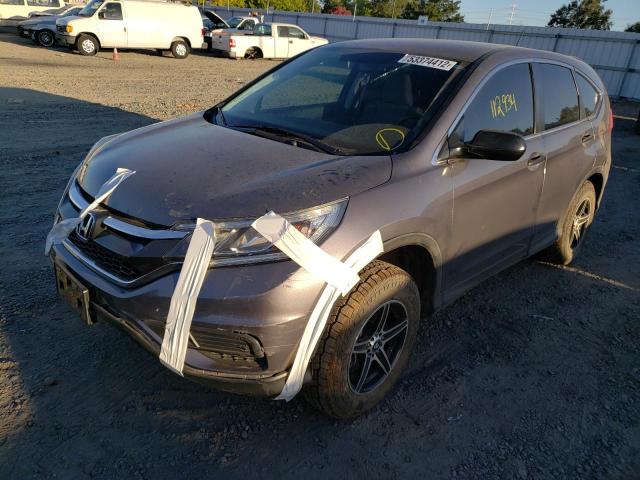 Photo 2 from auction – 2016 HONDA CR-V LX with VIN 5J6RM4H39GL082668