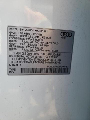 Photo 10 from auction – 2015 AUDI Q7 PRESTIG with VIN WA1DGAFE2FD001183