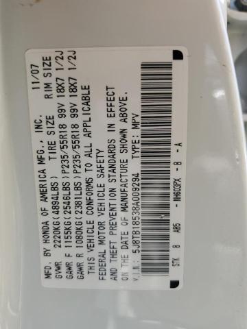 Photo 10 from auction – 2008 ACURA RDX TECHNO with VIN 5J8TB18538A009294