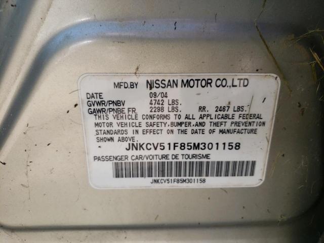 Photo 10 from auction – 2005 INFINITI G35 with VIN JNKCV51F85M301158